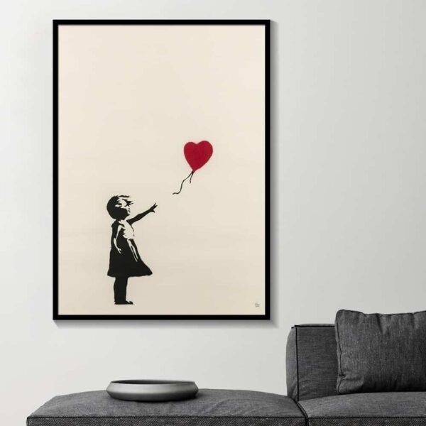 Girl With Balloon By Banksy | Unframed Canvas Art
