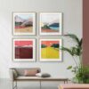 Abstract Mountains | Unframed Canvas Art unique and elegant Canvas print - Wall Art