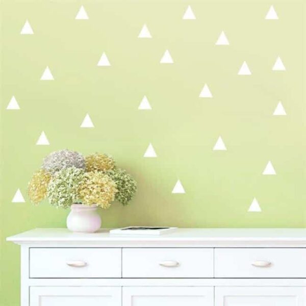 Triangles by Henry Jacobsson Wall Sticker White