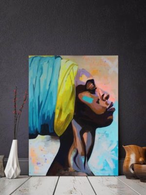 She Lives In Africa Canvas print - Wall Art 60x80cm