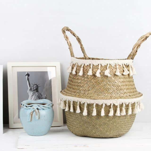 Folding-seaweed-wicker-basket-macrame-decoration-storage-basket-rattan-flower-pot-weaving-garden-flower-pot-storage.jpg_640x640_4e1743ec-de09-408b-b589-63744d61510b Festival by Sebastian Odenberg unique and elegant Plant pot White / 32cmX28cm
