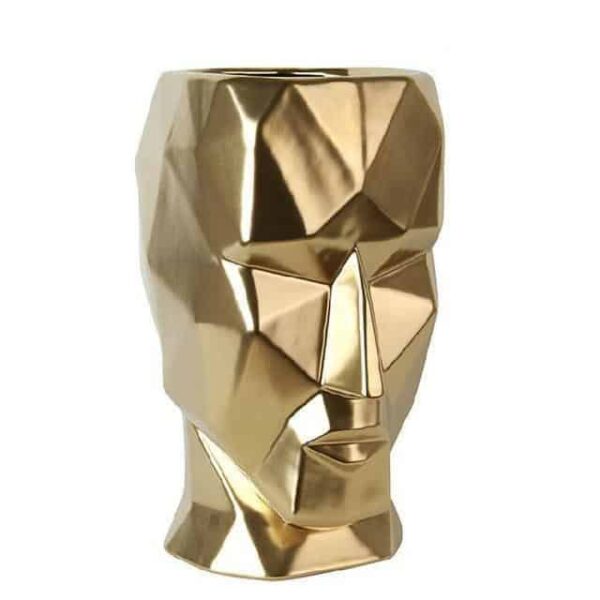 Mosaic Face by Hanry Jacobsson Vase Gold Large