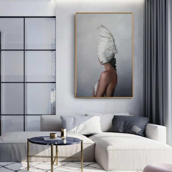 Girl With Angel Wings | Fluffy | Zenk Canvas print - Wall Art