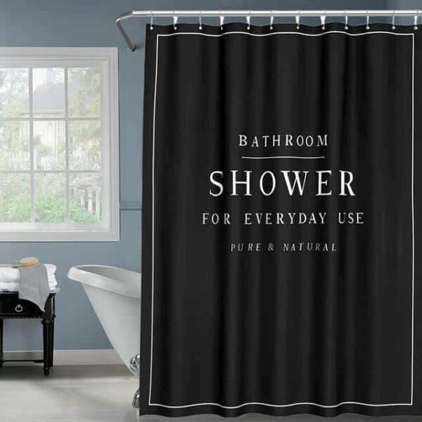 Happy Shower For Luxe Shower Curtain Shower curtain BLACK / 180x180cm