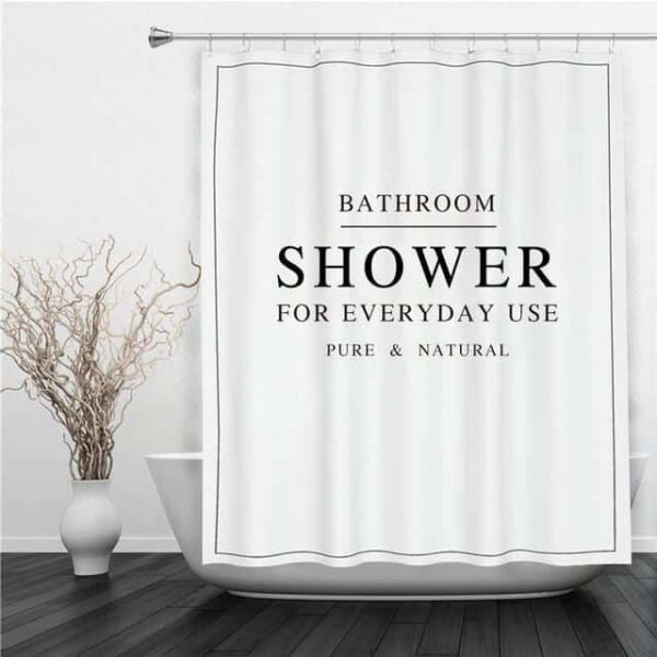 Happy Shower For Luxe Shower Curtain Shower curtain WHITE / 180x180cm