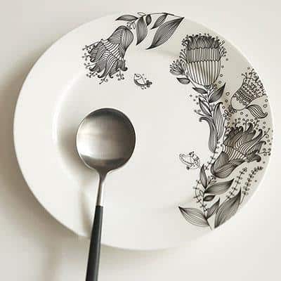 Paramount Porcelain Plate Plates Subtle BW / 8 inches