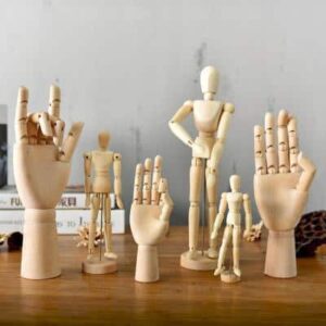Movana Drottmovable Wooden Figure Decor 6 pcs / body+hand
