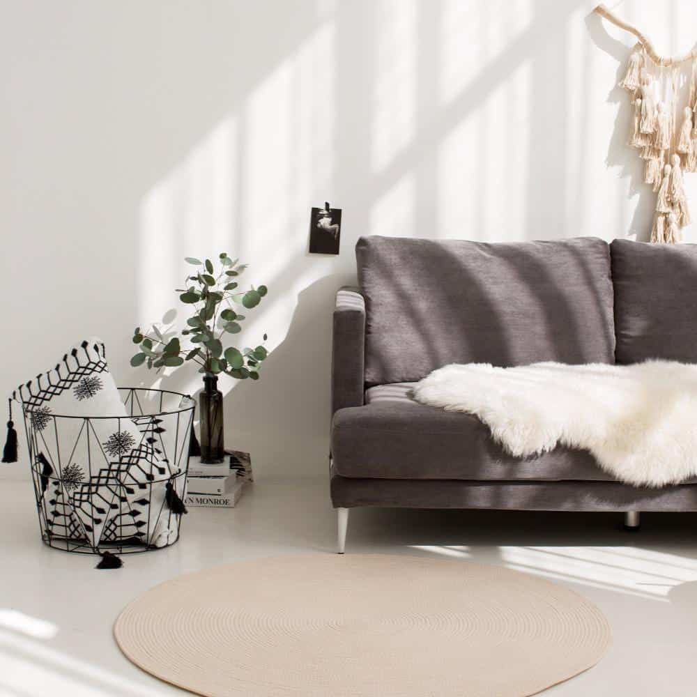 Kilim-round-grey-white-100-cotton-Living-room-Carpet-geometric-Indian-Rug-Modern-Mat-contemporary-design_b5f664b7-a728-457f-ab6e-f7d1eced3d15 Hunter by Anne Svensson Ideal Rug Rugs
