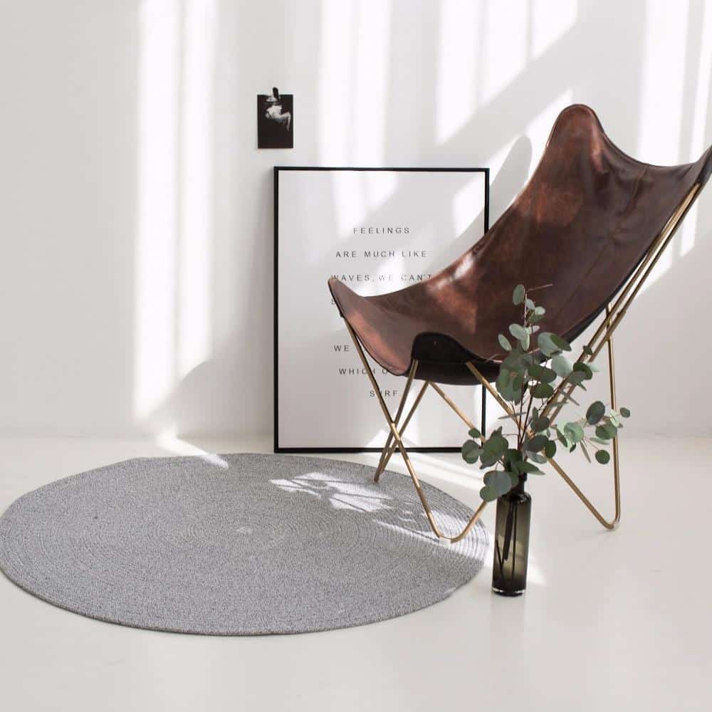 Kilim-round-grey-white-100-cotton-Living-room-Carpet-geometric-Indian-Rug-Modern-Mat-contemporary-design_e0330fcb-8663-4c1d-a892-fef339e26688-1 Hunter by Anne Svensson Ideal Rug Rugs