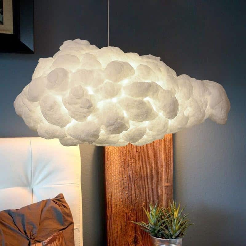 Rotterdam Sugar Cloud / Foam Pendant Light unique and elegant Pendant lighting Size7 / Warm led bulbs