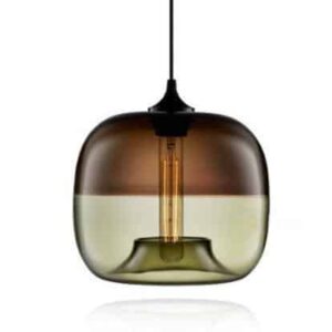 Appiation Duo Glass Ball Pendant unique and elegant Pendant lighting coffee and green