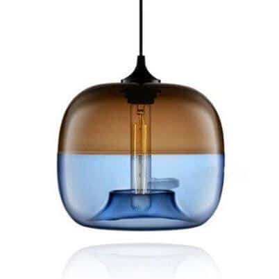 Appiation Duo Glass Ball Pendant unique and elegant Pendant lighting coffee and blue