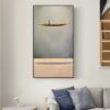 Boat And Lanscape Canvas Print - Wall Art