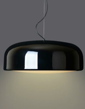 Möjligt Round Pendant Lighting Pendant lighting Glossy Black / Ø60cm /  H23cm