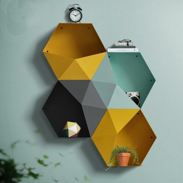 Hexa Reward | Metal Hexagonal Shelf | By Valéry