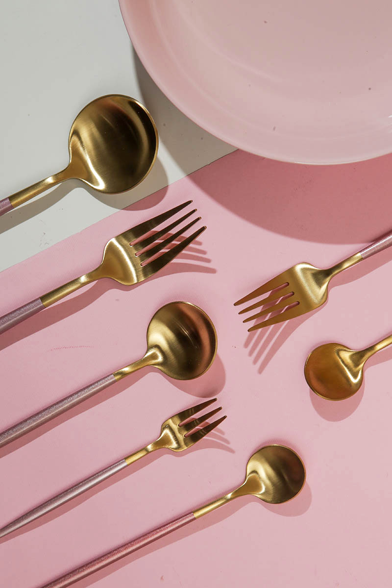 Silverware Set, 8Set Pink Gold Cutlery Set Stainless Steel Dinne 並行輸入品 : HIDEERPPY Silverware Set, 4⁄16⁄24⁄32⁄40⁄48 Pieces Pink