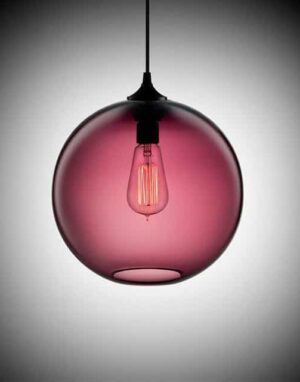 Freelight Loft Glass Globe Pendant Light unique and elegant Pendant lighting Cozy pink / Ø25cm