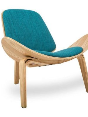 Lucetta Three by Hannes Malmström / Legged Shell Chair Chair Laguna Blue