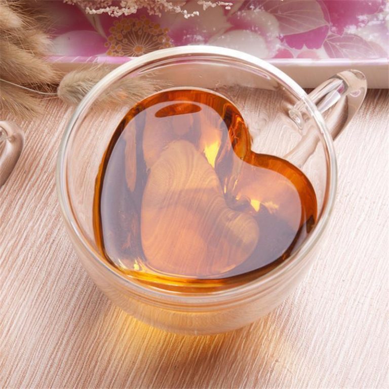 Leophine Heart Love Double Layers Borosilicate Glass Mug / Drinkware