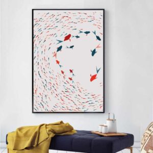 Electric Triangle Mood | Unframed Canvas Art unique and elegant Canvas print - Wall Art
