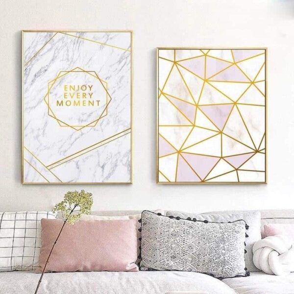 Fabulous Pink Marble | Unframed Canvas Art unique and elegant Canvas print - Wall Art