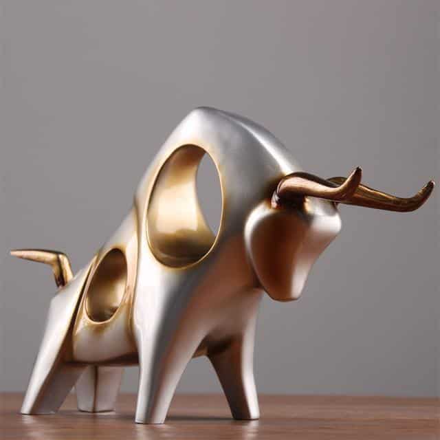 ERNESTO Animadrina Sculptuganta Gold/Silver unique and elegant Sculpture - Artist Design 25x23 cm