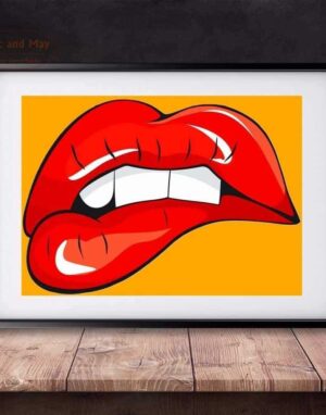 KISS ME - Lips with passion Poster print - Wall Art 15x20cm / Desire