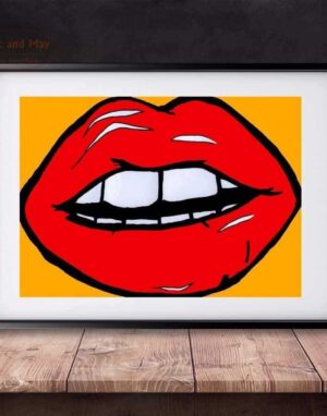 KISS ME - Lips with passion Poster print - Wall Art