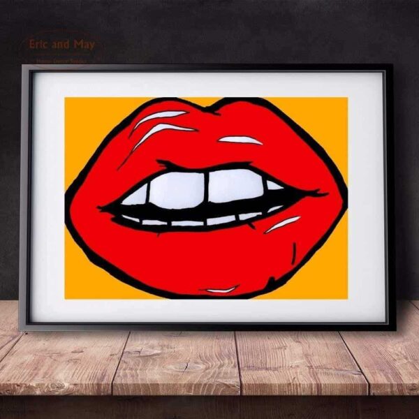 KISS ME - Lips with passion Poster print - Wall Art