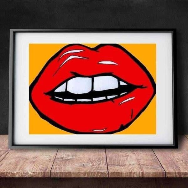 KISS ME - Lips with passion Poster print - Wall Art 60x90cm / Kiss me