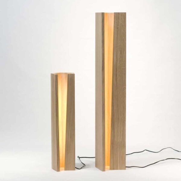 Sha Kimoto Wood Base  Floor/Table Lamp Led