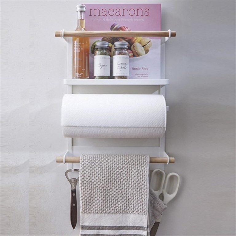 CLEAN O2 | Magnetic Fridge Kitchen Rack | Kitchen Organizer and Tissue Holder unique and elegant Shelf