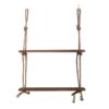 Essence By Shields Shelf | Wooden Hanging Shelf Swing Rope Shelf Dark Brown 2