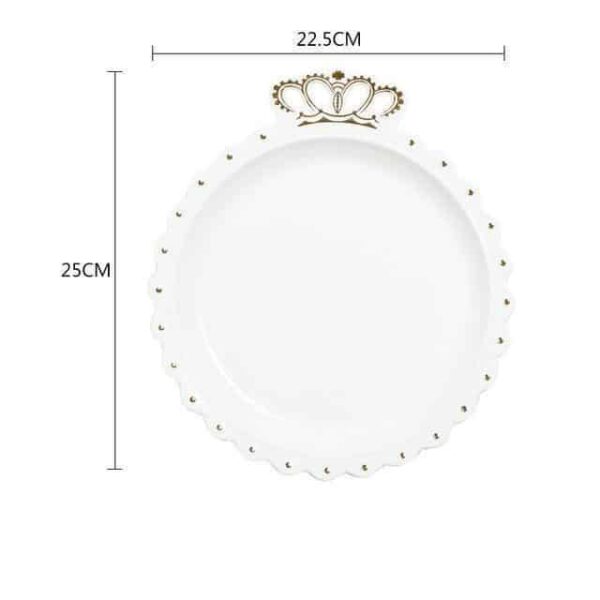 Crown Diamond by Jasmine Bergmann  Plate/Decorative unique and elegant Tray Crown plate - Gold