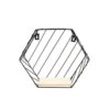 Blankenship By Shields Shelf | Hexagonal Geometric Iron Grid Shelf Shelf Black Io / Large