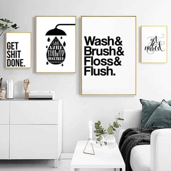 Bathroom Inspirational Quotes | Unframed Canvas Art