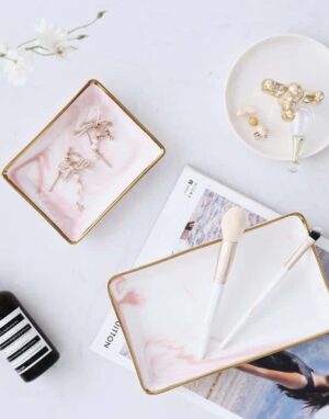 Angebianco Rose Marble Tray/Serving unique and elegant Tray