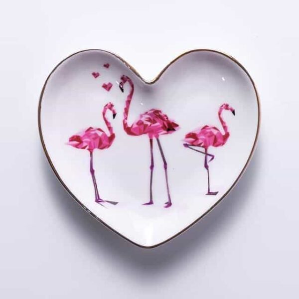 Emmelie Cactusiela Island Jewelry/Decorative Trays Decor Heart Flamingo