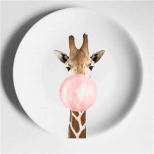 Happy Animals Plates Plates Giraffe / 6 inch