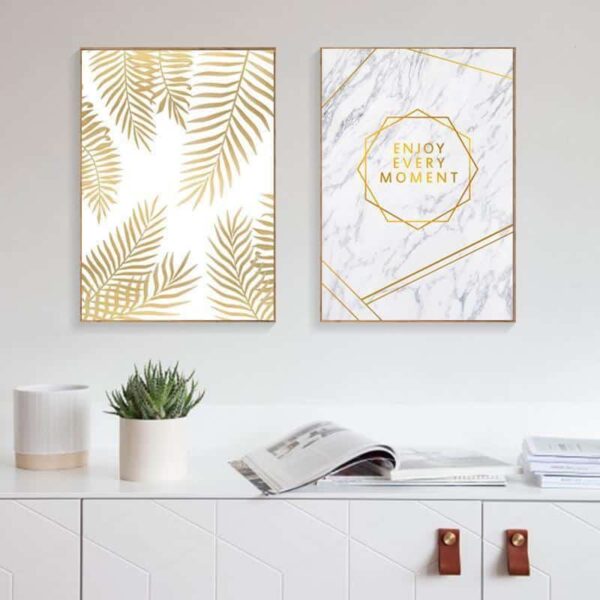 Fabulous Gold Marble   | Unframed Canvas Art unique and elegant Canvas print - Wall Art