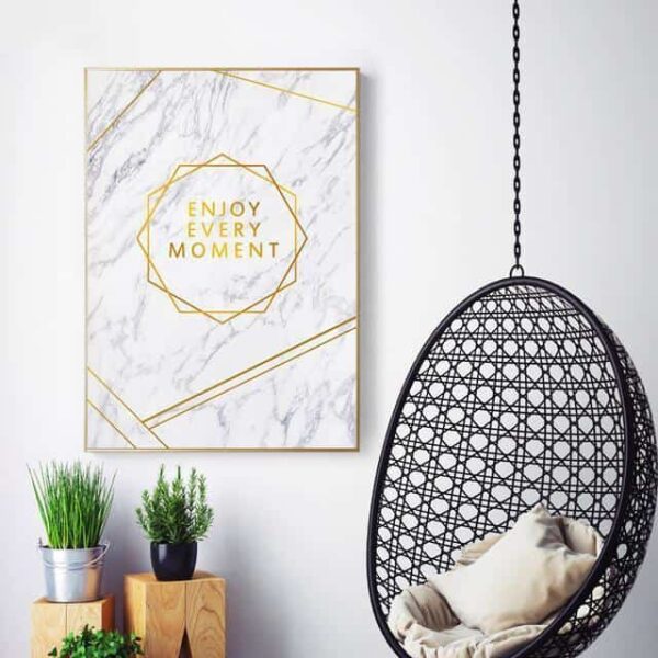 Fabulous Gold Marble   | Unframed Canvas Art unique and elegant Canvas print - Wall Art Stamp on marble / 50X70cm