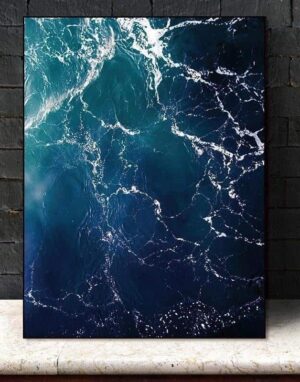 Fabulous Marble Sea | Zenk | Unframed Canvas Art unique and elegant Canvas print - Wall Art 60X90cm