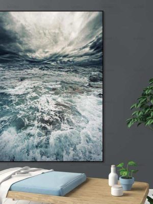 Walter | Perfect Sea Waves | Unframed Canvas Art Unique And Elegant Canvas Print - Wall Art
