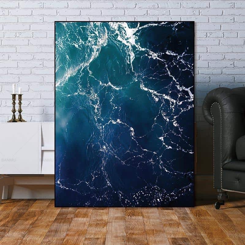 Walter | Perfect Sea Waves | Unframed Canvas Art unique and elegant Canvas print - Wall Art