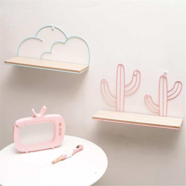 Nordic Lilly-May | Metal Wire Cactus And Cloud | Rack