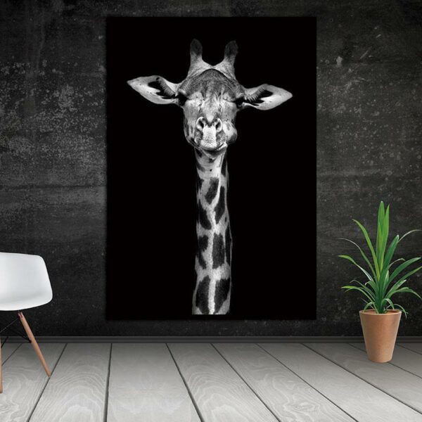 Giraffe Is Looking At Me! | Unframed Canvas Art