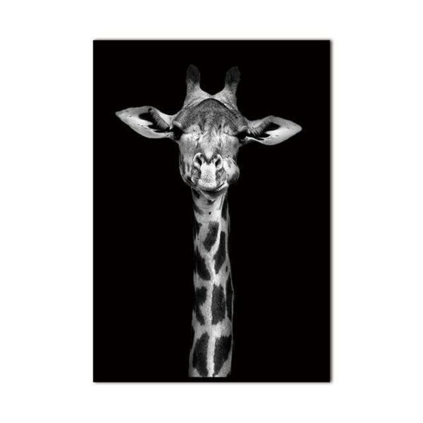 Giraffe Is Looking At Me! Canvas print - Wall Art Giant Giraffe / 60x90cm