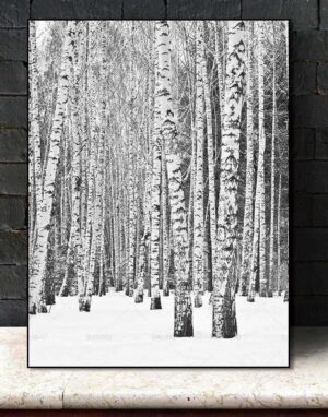 Deep Winter Forest Inspirational | Unframed Canvas Art unique and elegant Canvas print - Wall Art 60X90cm