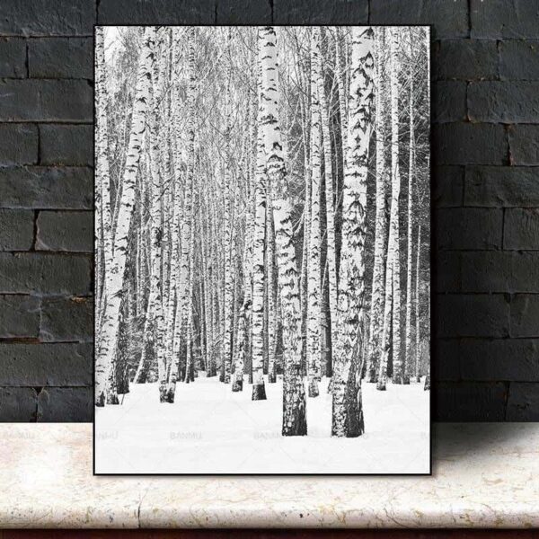 Deep Winter Forest Inspirational | Unframed Canvas Art