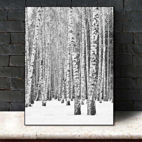 Deep Winter Forest Inspirational | Unframed Canvas Art unique and elegant Canvas print - Wall Art